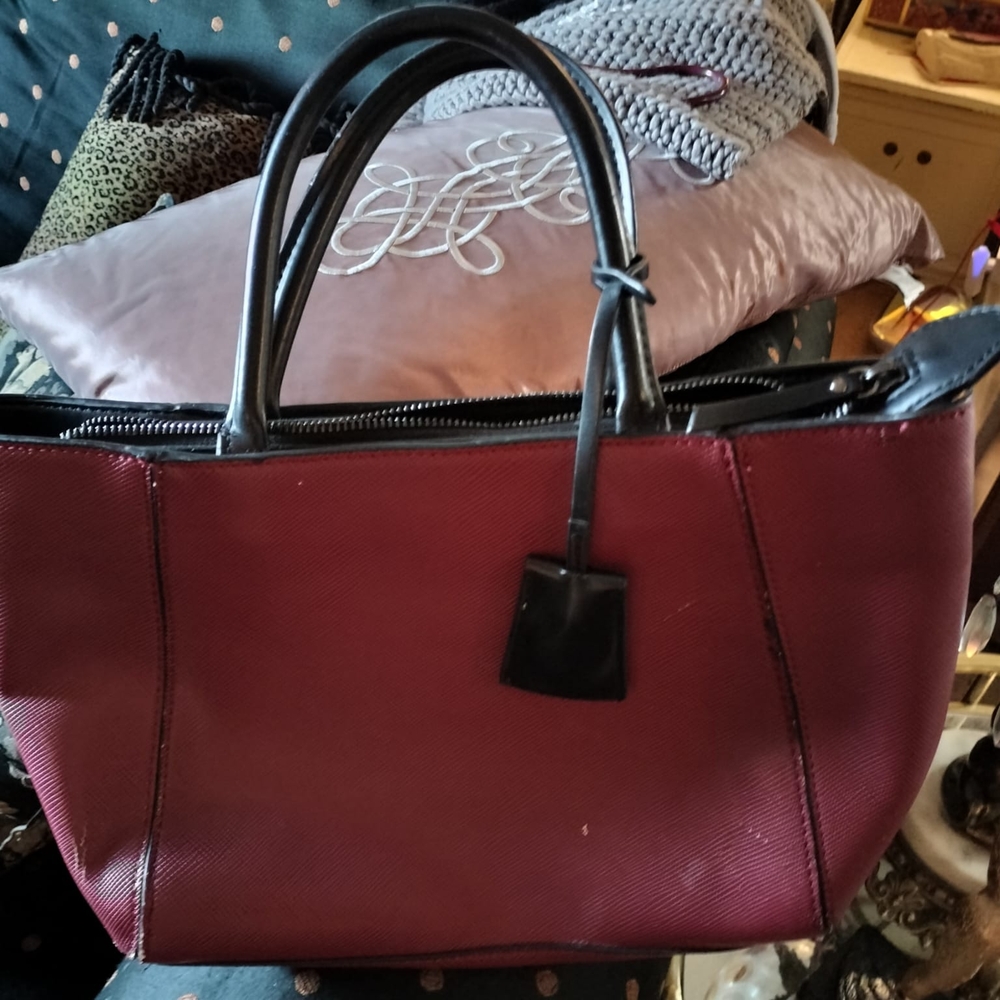Elegant Burgundy Tote Bag